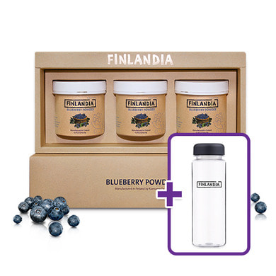 핀란디아 핀란드산 블루베리 파우더 50g 3통 + 전용보틀 증정